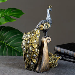 Подставка для бутылки «Павлин с хвостом», полистоун