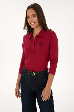 Kad_n Koyu Frambuaz Basic Sweatshirt Sepette S_rpriz _ndirim - U.s. polo assn фото 3