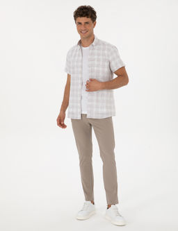 Kahverengi Regular Fit K_sa Kollu G_mlek