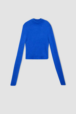 Крутой трикотажный свитер стандартной посадки с полуводолазкой - Defacto фото 6