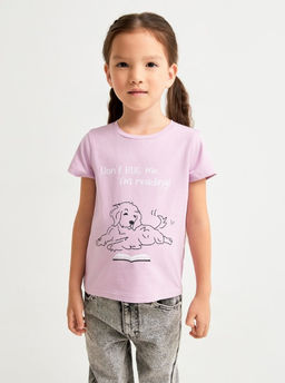 20220510116, Футболка детская для девочек Glory лавандовый Acoola