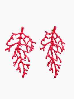 Серьги «Кораллы», красные в золоте