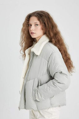 Пальто из тафты стандартного кроя - Defacto фото 4