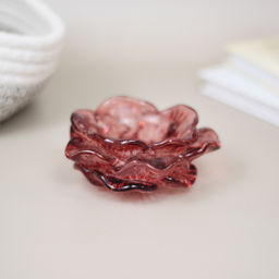 Цена за 4 шт. Подсвечник "Роза" 10*4,5 см, Розовый темный