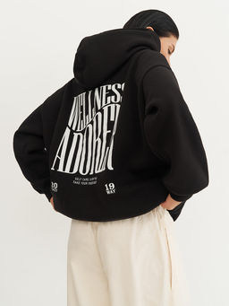 =Утепленное худи с начесом свободного силуэта