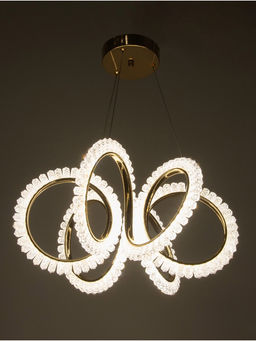 Люстра потолочный BayerLux Stefanie, 70 Вт, LEd, 4000-6000К, золото, 48×48×25 см