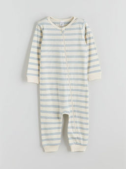 Bisiklet Yaka Bask?l? Erkek Bebek Tulum 2li