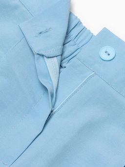 Костюм женский: блузка, шорты, MINAKU: Casual Collection, размер 48, голубой