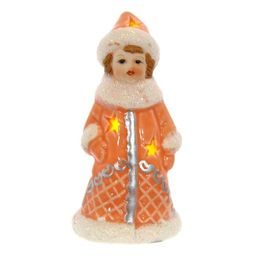 Фигурка декоративная "Снегурочка" с подсветкой, L5 W5 H11 см, 2в.