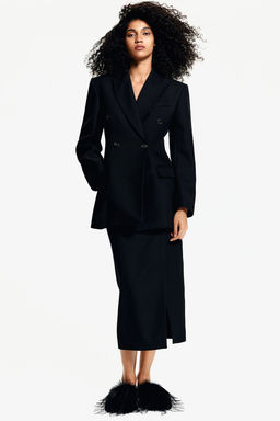 Falda de tubo en lana