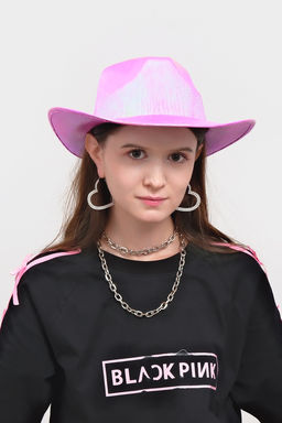 Карнавальная шляпа "Диско" розово-зелёный перломутр р-р 56-58