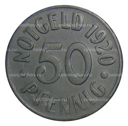 Монета 50 пфеннигов 1920 года Германия  Нотгельд Кассель