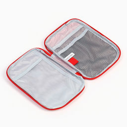 Косметичка-аптечка походная на молнии, с отделами, на подкладке, красная - Simaland фото 4