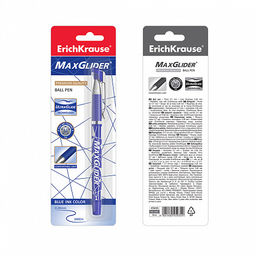 АКЦИЯ Цена за 12 шт. Ручка шариковая ErichKrause MaxGlider® Stick&Grip 0.7, Ultra Glide Technology, цвет чернил синий (в блистере по 1 шт.) фото 3