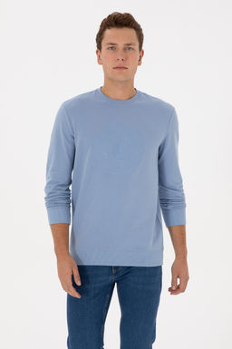 Erkek Mavi Sweatshirt
