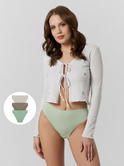 Цена за 2 штуки! Трусы слипы женские в наборе, 3 шт