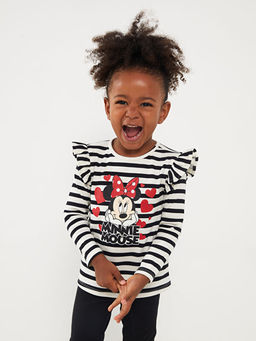 Oyun Saatlerinin E?lenceli Minnie Mouse Bask?l? Ti??rt?