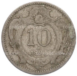 Монета 10 геллеров 1893 года Австрия