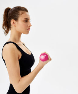 Гантель виниловая STARFIT DB-101 1 кг, розовый. фото 4