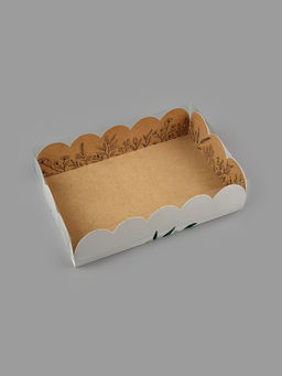 Цена за 5 шт. Коробка для печенья, кондитерская упаковка с пластиковой крышкой, «Крафт», 20×30×8 см
