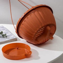 Кашпо уличное для цветов Альтернатива «Мирабель», 2.5 л, подвесное, с прикорневым поливом, пластик, коричневое