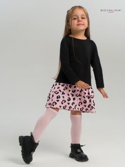 Платье Алиса дл/р черный-нежный леопард - Sovalina фото 2