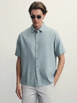 Рубашка regular fit со льном / Zarina