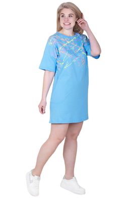 Футболка удлинённая Краски Х-363 (42-56) кулирка - Лотос фото 4