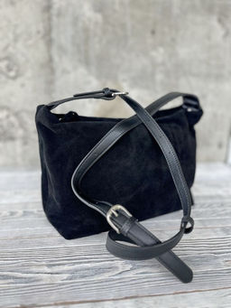 Женская замшевая сумка 8128-8 Черный