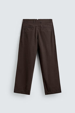 PANTAL?N RELAXED FIT BOLSILLO PETO / Marr?n - Zara фото 9
