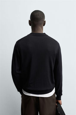 100% WOOL KNIT POLO SHIRT - Zara фото 3