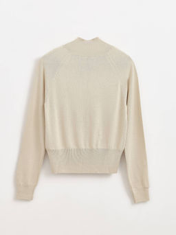 CONTE Укороченный джемпер с воротником-стойкой LDK 213 beige - Conte elegant фото 2