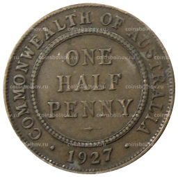1/2 пенни 1927 года Австралия