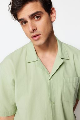 TRENDYOL MAN Yesil Oversize Fit Yazl?k Pamuklu Gomlek TMNSS23GO00080 - Trendyolmilla фото 10