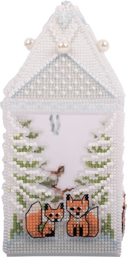 Набор для вышивания PANNA Новогодняя игрушка IG-7267 Лесной фонарь 7 х 15.5 см