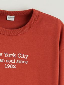 Bisiklet Yaka Bask?l? Erkek ?ocuk Ti??rt