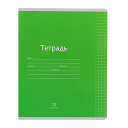 Комплект тетрадей из 10 штук, 12 листов в клетку Calligrata Однотонная Классика яркая, обложка мелованная бумага, ВД-лак, блок офсет  фото 6