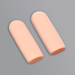 Цена за 2 шт. Напальчники для защиты пальцев, силиконовые, 2 шт., бежевые
