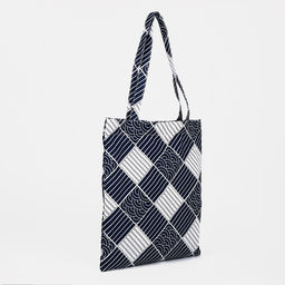 Шопер на молнии, цвет синий/белый