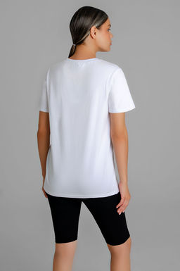 Арт. 5728 Костюм с велосипедками 42-50 (5 шт) Цвет:верх- белый, низ- черный - Калинка фото 12