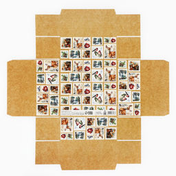 Цена за 2 шт. Коробка новогодняя складная «Ретро», 17×17×7 см