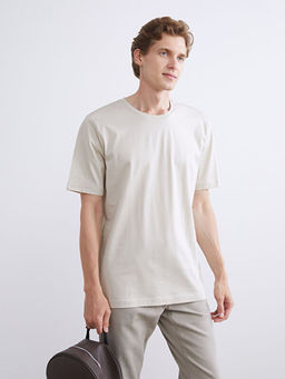 Bisiklet Yaka K?sa Kollu Merserize Erkek Ti??rt