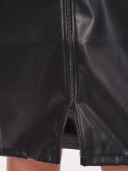 Пальто из эко-кожи PL10209BLK01 - Артесса фото 9