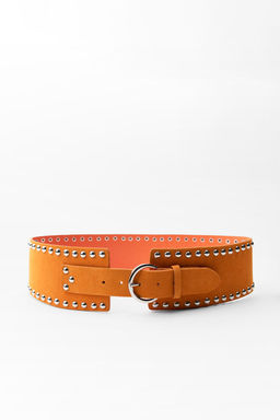 STUDDED LEATHER CORSET BELT - Zara фото 4