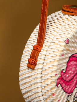 Сумка плетёная ротанг «Единорог», 15×6×60 см