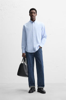 TEXTURED OXFORD SHIRT - Zara фото 9