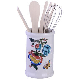 30794 Подставка с кухонными принадлежностями 5пр Летний букет долом/дер LR (х36)