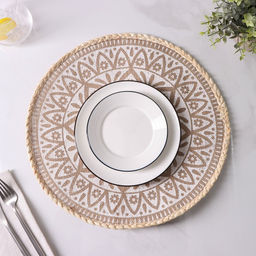 Цена за 12 шт. Салфетка сервировочная Доляна Милли, d=38 см, цвет белый  фото 2