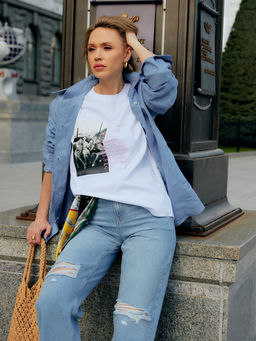 Футболка женская MIST Girl&apos;s rules, размер 48, белая