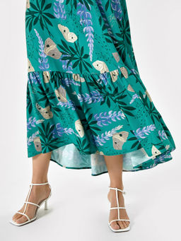 САРАФАН ЖЕНСКИЙ цветы на зеленом 152569 - Mark formelle фото 6